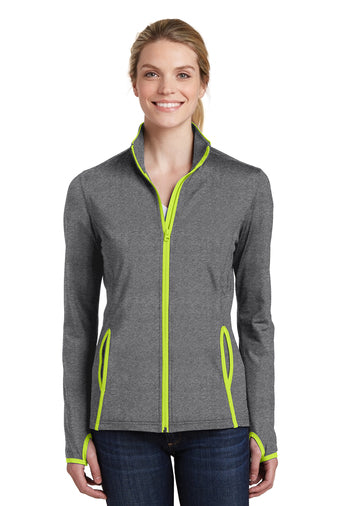 Sport-Tek® Ladies Sport-Wick® Stretch Contrast Full-Zip Jacket